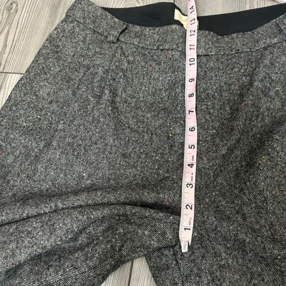 ModCloth Women Wide Leg Pant XL Gray Wool Blend Pockets Pleated Front Hook & Eye - Picture 8 of 12